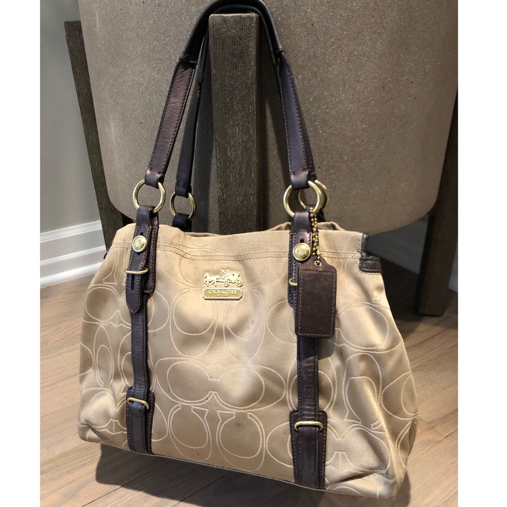 Beige Coach Purse